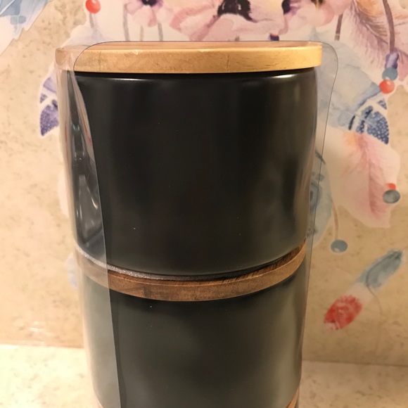 Rae Dunn Black Stacking Seasoning Jars - Picture 2 of 7